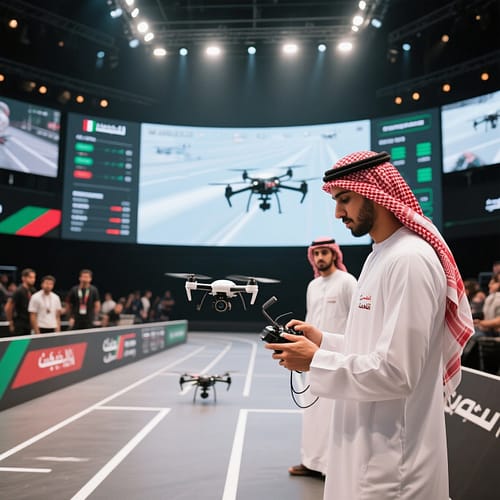 Projects 生成四张外国人职业战队玩无人机